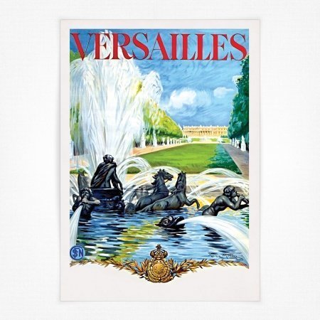 Versailles poster - The Apollo Fountain and Gardens - Maurice Milliére