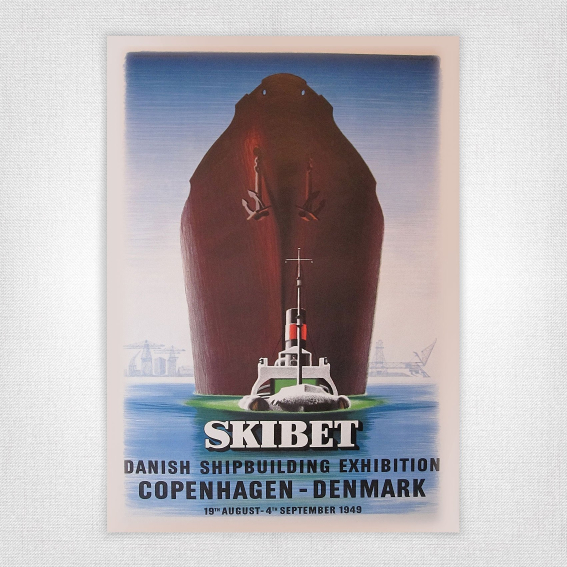 Skibet poster Danish Shipping Exhibition 1949 Copenhagen-Denmark - Aage Sikker Hansen