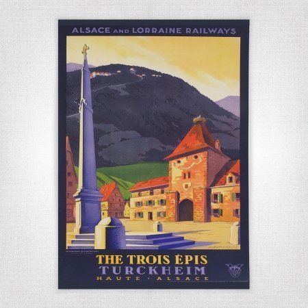 The Trois Épis poster, Turkheim, Alsace and Lorraine Railways - Claude Gadoud 1930