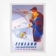 Finland for Wintersports poster - Finnish State Railways - J Hanninen