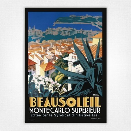 Beausoleil poster - Monte-Carlo Superior - 1928 - Roger Broders
