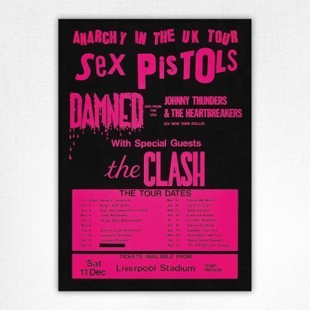 The Sex Pistols Anarchy In The UK Tour Poster