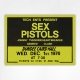 Sex Pistols Dundee Caird Hall poster - Damned, The Clash, Johnny Thunder
