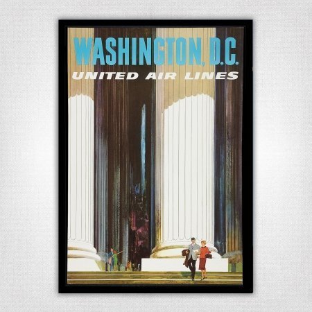 Washington DC poster United Air Lines poster - Stan Galli