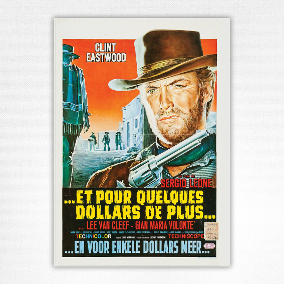 Et pour quelques Dollars de Plus affiche - French/Dutch For A Few Dollars More poster - Franco Fiorenzi
