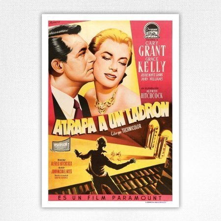 Atrapa a un Ladron film poster - Spanish To Catch A Thief poster -Alfred Hitchcock
