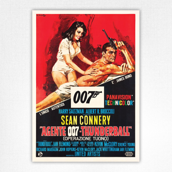 Italian Thunderball poster - Operazione Tuono art - James Bond