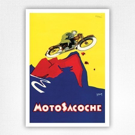 Motosacoche motorcycle poster - Marcello Nizzoli