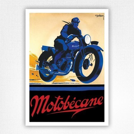 Motobecane poster - Vintage motorcycle advert - Geo Ham