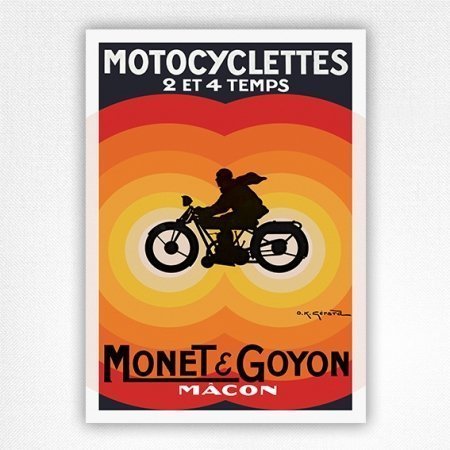 Monet & Goyon Motocyclettes poster - Vintage Motorcycle poster