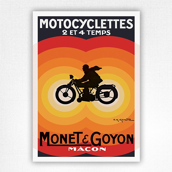 Monet & Goyon Motocyclettes poster - Vintage Motorcycle poster