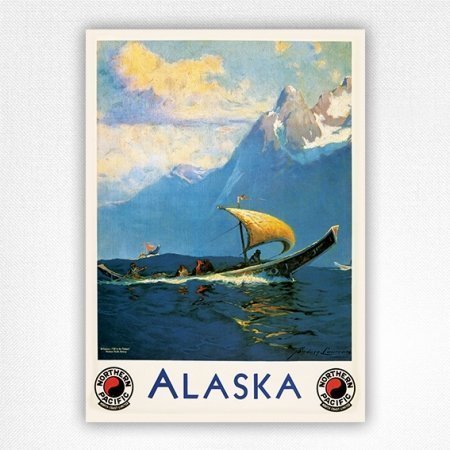 Alaska travel poster - Northern Pacific Railroad poster