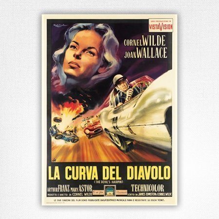 La Curva Del Diavolo film poster - The Devil's Hairpin movie poster - 1957