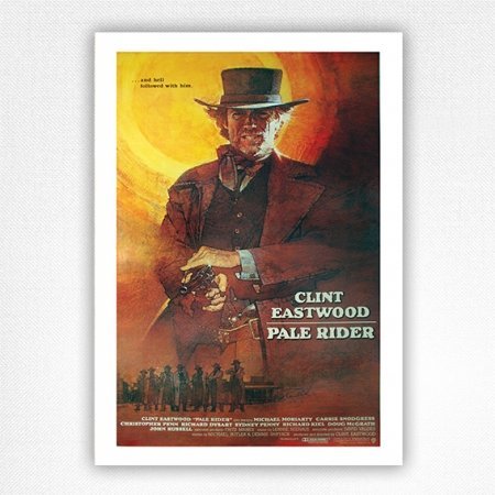 Pale Rider film poster - Clint Eastwood - David Grove artwork