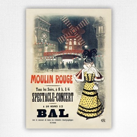 Spectacle Concert poster Moulin Rouge Bal poster - Auguste Roedel - 1895