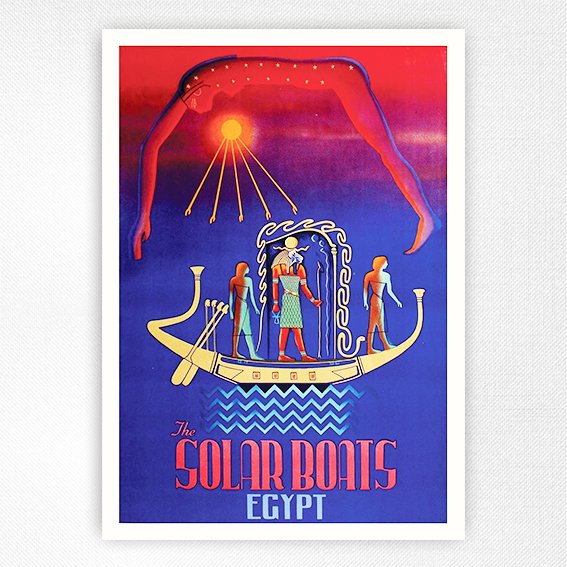 Egypt Solar Boats poster - Egypt travel poster