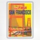 Fly TWA San Francisco poster - David Klein - 1958