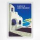 Greece Air France poster - Greek travel poster - Guy Georget - 1963