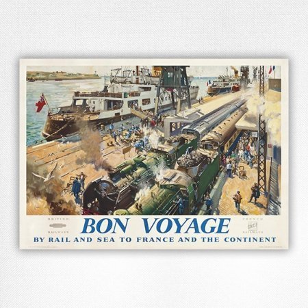 Bon Voyage poster - vintage railway poster - Terence Cuneo