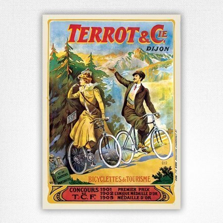 Terrot & Cie Cycling poster Dijon Chamonix Montanvers - Tomagno 1905