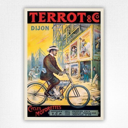 Terrot Terrot and Co Cycles Motorettes poster Co Cycles Motorettes poster, Dijon - Tomagno 1909 - Vintage Cycling Poster