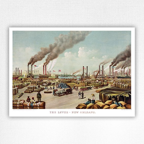 The Levee New Orleans print - William Aiken Walker - 1883