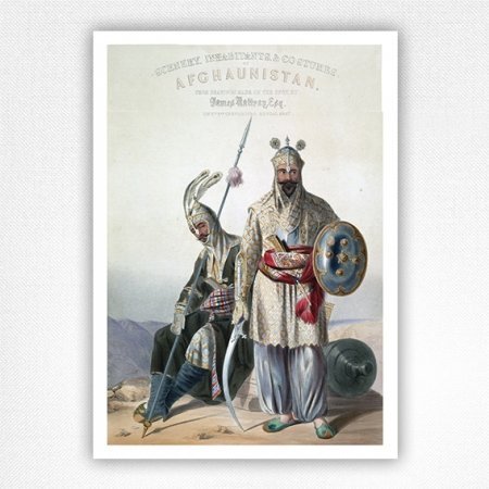 Afghanistan leaders art print - Lt James Rattray 1847