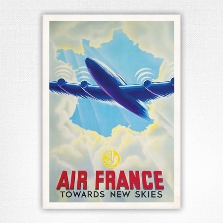 Air France Towards New Skies poster - Atelier Perceval - 1947