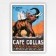 Café Collas poster - Perles des Indes - vintage coffee poster - 1927