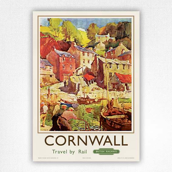 Cornwall Travel by Rail poster - Jack Merriott - 1950