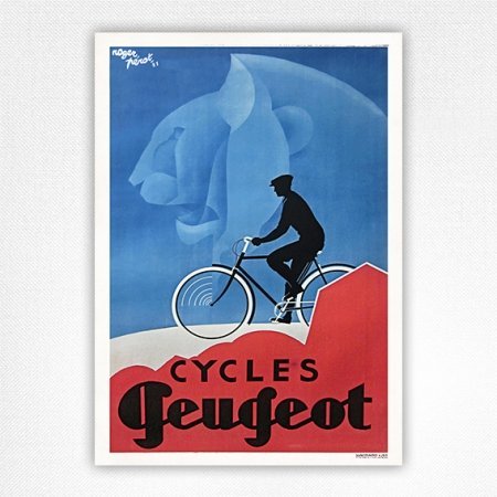Cycles Peugeot poster - Roger Penot - 1931 - Vintage Cycling Poster