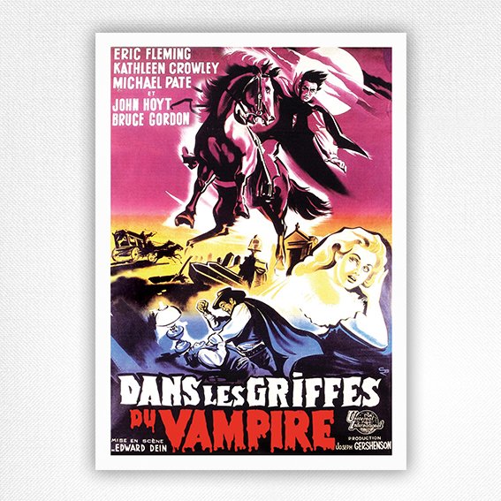 Dans les Griffes du Vampire poster - Curse of the Undead film poster - French