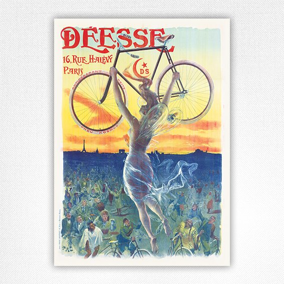 Deesse Vintage Cycling Poster - PAL - 1898 - Rudge Cycles Poster