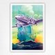 1930 KLM poster - Royal Dutch Airlines print - Arjen Galema