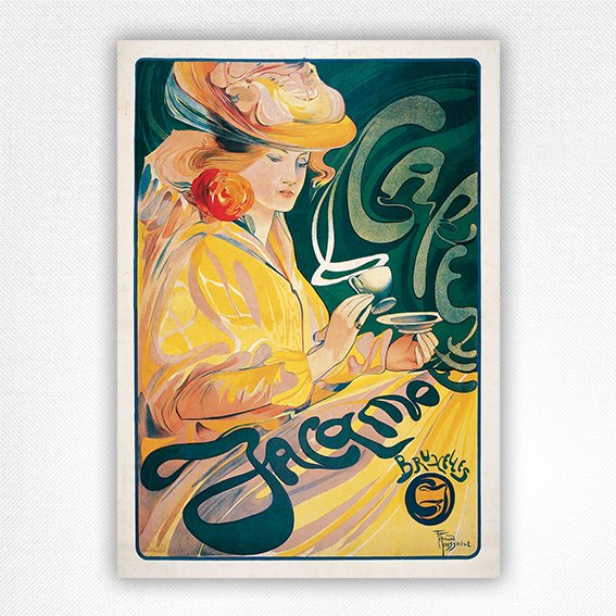 Café Jacqmotte poster print - Fernand Toussaint - 1896