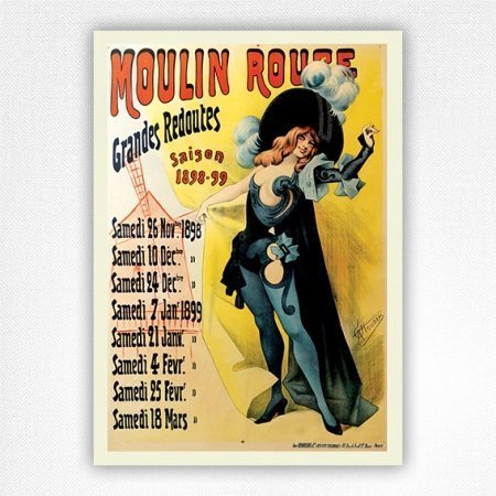 Moulin Rouge Grandes Redoutes poster - Alfred Choubrac - 1898