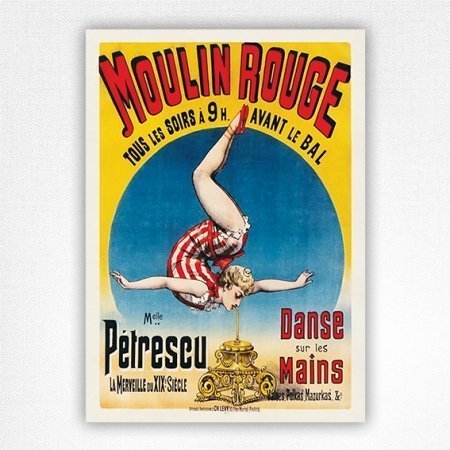 Melle Pétrescu poster - Moulin Rouge acrobatic wall art