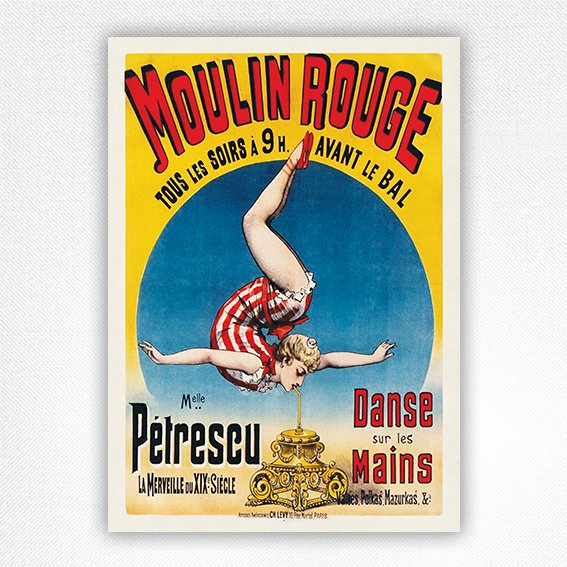 Melle Pétrescu poster - Moulin Rouge acrobatic wall art