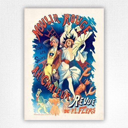 Ah Chaleur Revue poster - Moulin Rouge - Alfred Choubrac - 1890