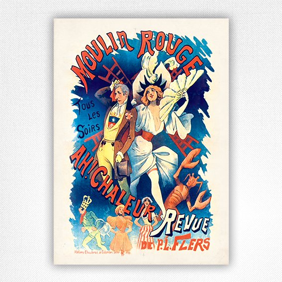 Ah Chaleur Revue poster - Moulin Rouge - Alfred Choubrac - 1890