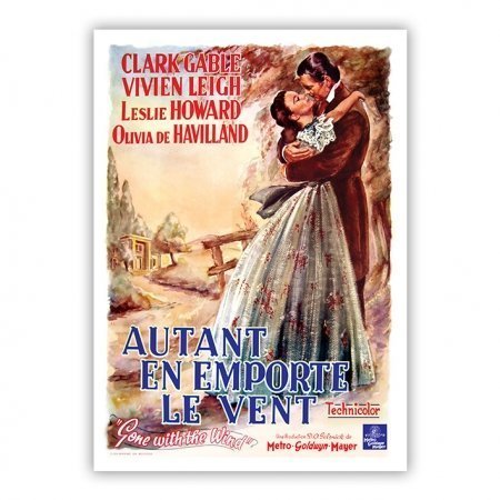 Belgian Autant En Emporte Le Vent poster - Gone with the Wind film poster