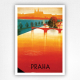Praha Vltava River poster