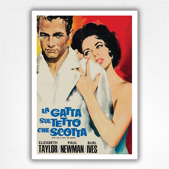 Cat on a Hot Tin Roof film poster - La Gatta sul Tetto che Scotta - Nano - 1958