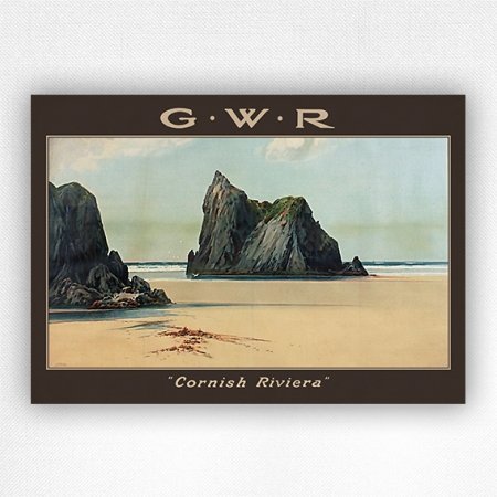 Cornish Riviera posterVintage Cornwall poster - GWR Railway Poster - F.J. Widgery 1925