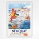 Newquay On the Coast of Cornwall poster - Merriott - c1950