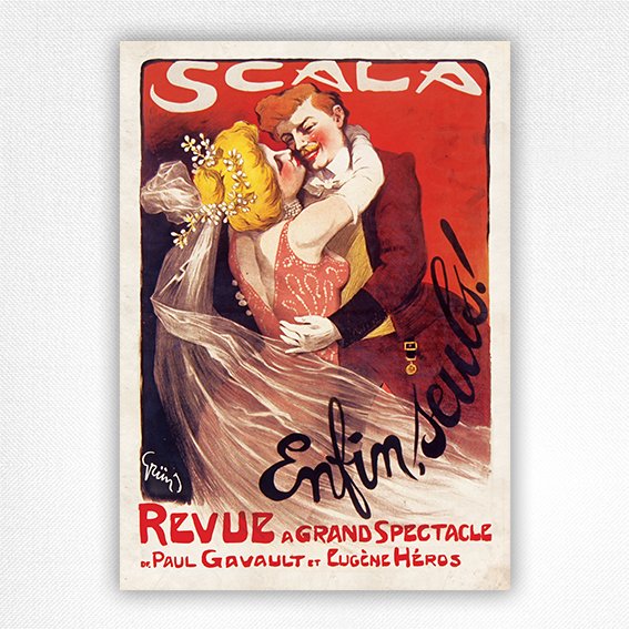 Scala Enfin Seuls poster - Jules Grün poster - c1900 Censored version