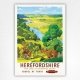 Herefordshire travel poster - Vintage British Railway poster - H.A. Wilson - 1960