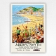 Aberystwyth railway poster Wales travel poster - Harry Riley - c1950s