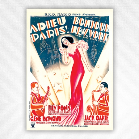 Adieu Paris Bonjour New York film poster - 1936