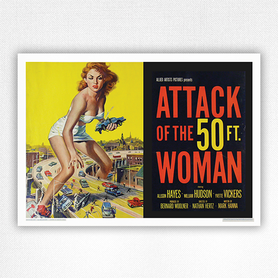 Attack of the 50ft Woman film poster - Half sheet 1958